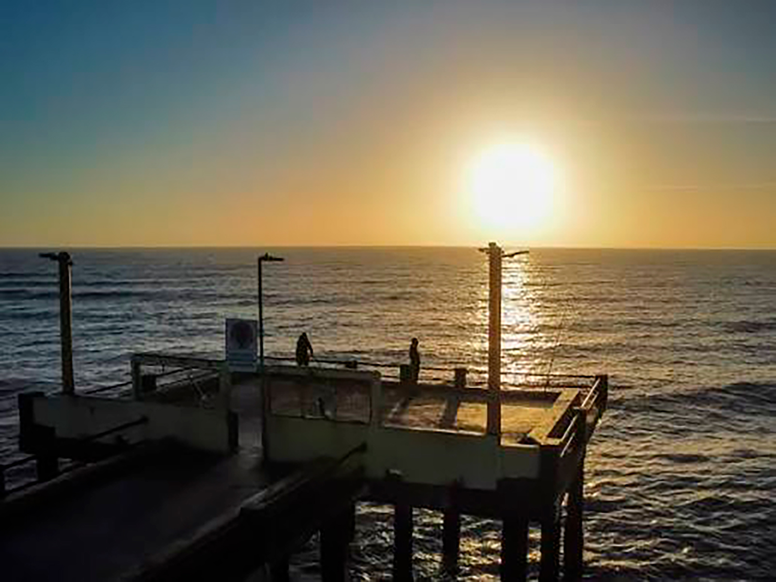 Muelle al atardecer, Villa Gesell